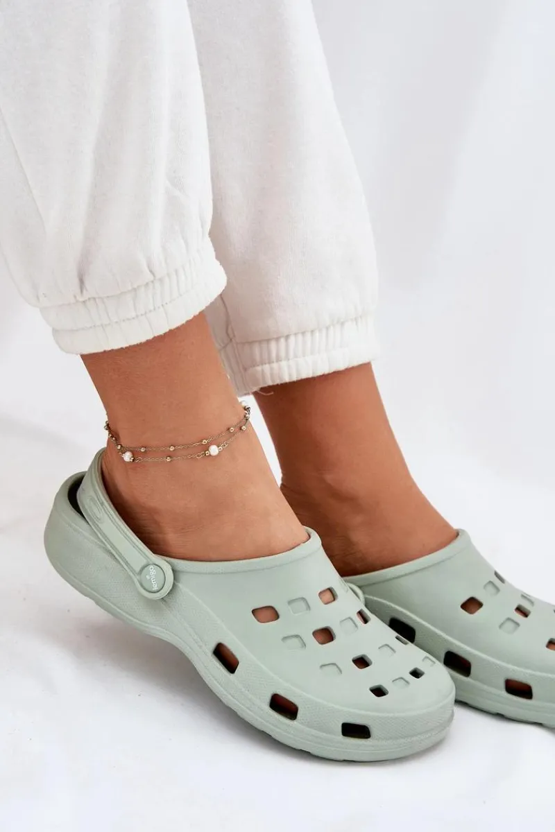 Discount Boto Klapki Damskie Piankowe LEMIGO 806 Miętowe Zielony