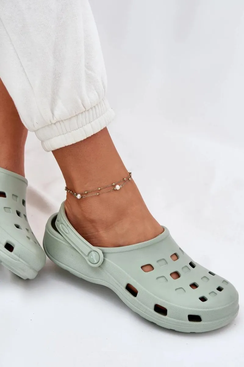 Discount Boto Klapki Damskie Piankowe LEMIGO 806 Miętowe Zielony