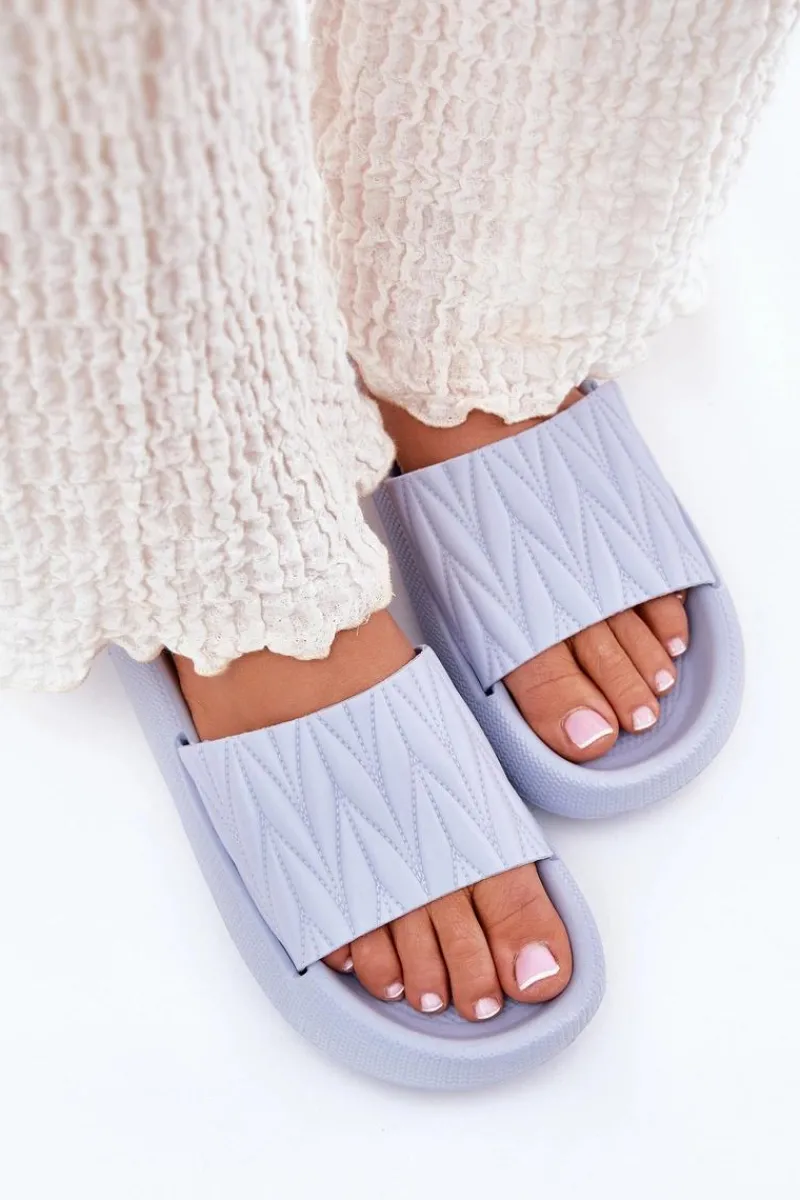 Discount Klapki Damskie Piankowe Na Platformie Niebieskie Vanesha Damskie Klapki Basenowe|Klapki Na Platformie