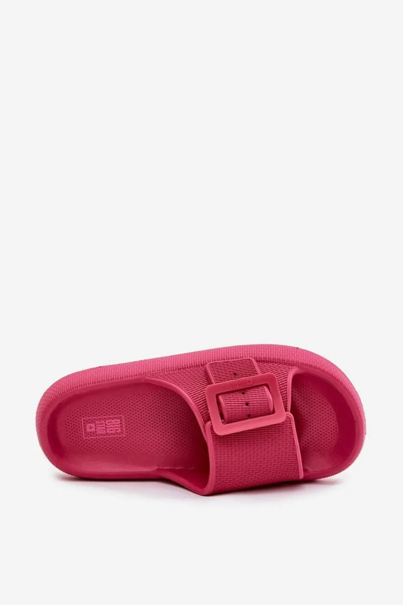 Klapki Damskie Big Star|Klapki Basenowe>Big Star Shoes Klapki Damskie Piankowe Na Platformie Z Klamrą Big Star RR274A583 Fuksja