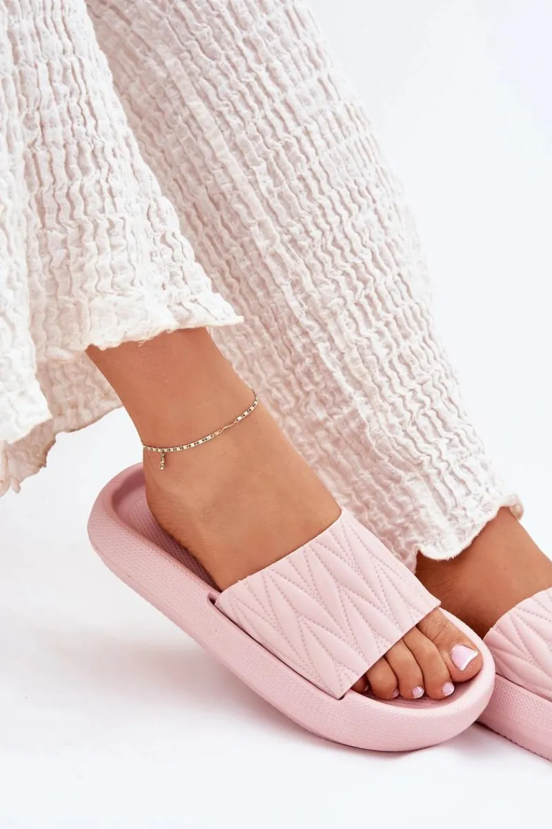 Klapki Basenowe|Klapki Na Platformie>Boto Klapki Damskie Piankowe Na Platformie Różowe Vanesha