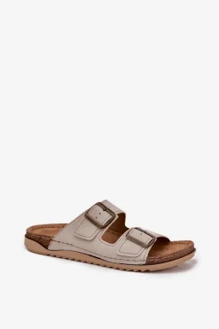 Best Klapki Damskie Profilaktyczne AA000068 Beżowe Damskie Klapki Na Platformie|Klapki Damskie Klasyczne