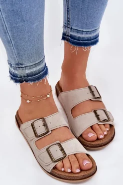 Best Klapki Damskie Profilaktyczne AA000068 Beżowe Damskie Klapki Na Platformie|Klapki Damskie Klasyczne