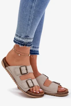 Best Klapki Damskie Profilaktyczne AA000068 Beżowe Damskie Klapki Na Platformie|Klapki Damskie Klasyczne