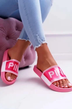 New Klapki Damskie Różowe Vrita Damskie Klapki Damskie Klasyczne