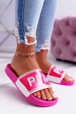 Best Boto Klapki Damskie Różowe Vrita