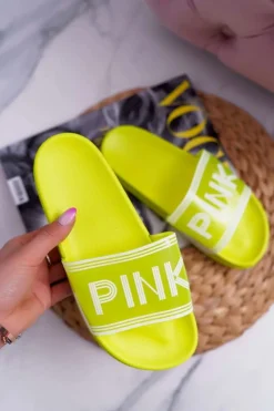 Klapki Damskie Klasyczne>Boto Klapki Damskie Żółte Vrita