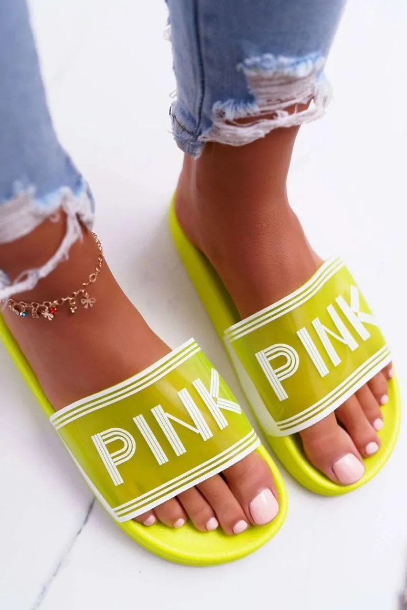 Klapki Damskie Klasyczne>Boto Klapki Damskie Żółte Vrita