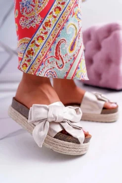 Online Klapki Damskie Vices Złote 6275 Damskie Klapki Damskie Klasyczne