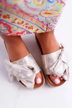 Online Klapki Damskie Vices Złote 6275 Damskie Klapki Damskie Klasyczne