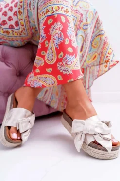 Online Klapki Damskie Vices Złote 6275 Damskie Klapki Damskie Klasyczne