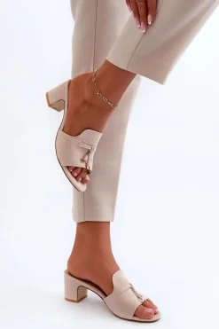 Klapki Na Obcasie|Klapki Damskie Klasyczne><noscript><img width=