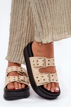 Klapki Na Platformie|Klapki Damskie Klasyczne><noscript><img width=