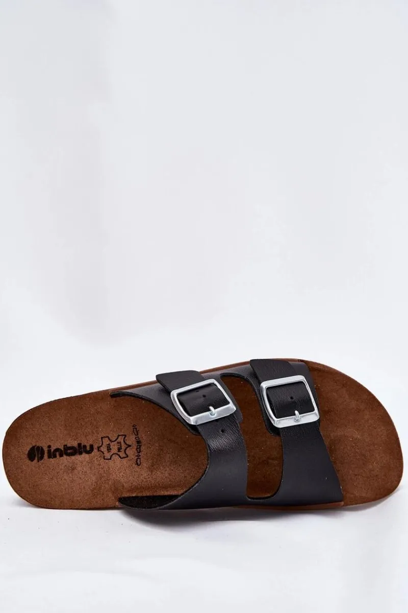 Klapki Damskie Z Klamrami CP000042 Czarne Damskie Klapki Damskie Klasyczne