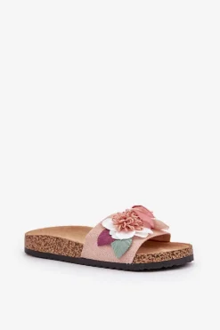 Best Klapki Damskie Z Kwiatkami Na Korkowej Platformie Różowe Zinrosa Damskie Klapki Korkowe|Klapki Na Platformie