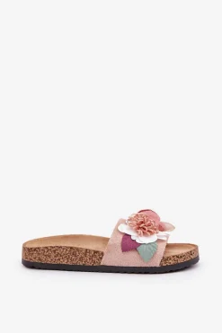 Best Klapki Damskie Z Kwiatkami Na Korkowej Platformie Różowe Zinrosa Damskie Klapki Korkowe|Klapki Na Platformie