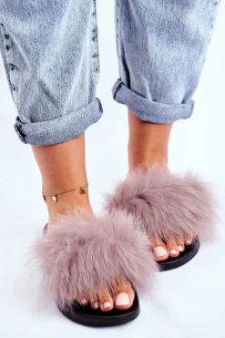 Klapki Z Futerkiem|Klapki Damskie Klasyczne><noscript><img width=