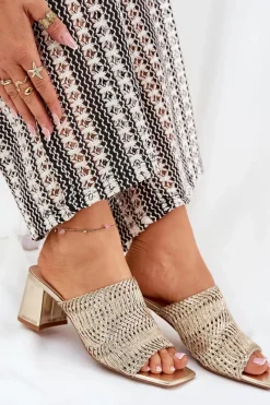 Klapki Na Obcasie|Klapki Damskie Klasyczne><noscript><img width=