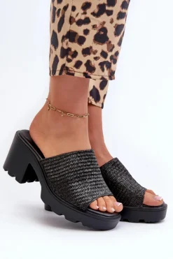 Klapki Na Obcasie|Klapki Damskie Klasyczne><noscript><img width=