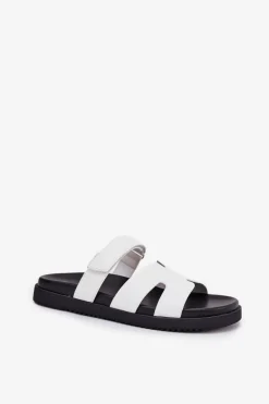 Best Klapki Damskie Z Rzepem Vinceza 17401 Białe Damskie Klapki Na Platformie|Klapki Damskie Klasyczne