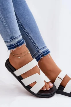 Best Klapki Damskie Z Rzepem Vinceza 17401 Białe Damskie Klapki Na Platformie|Klapki Damskie Klasyczne