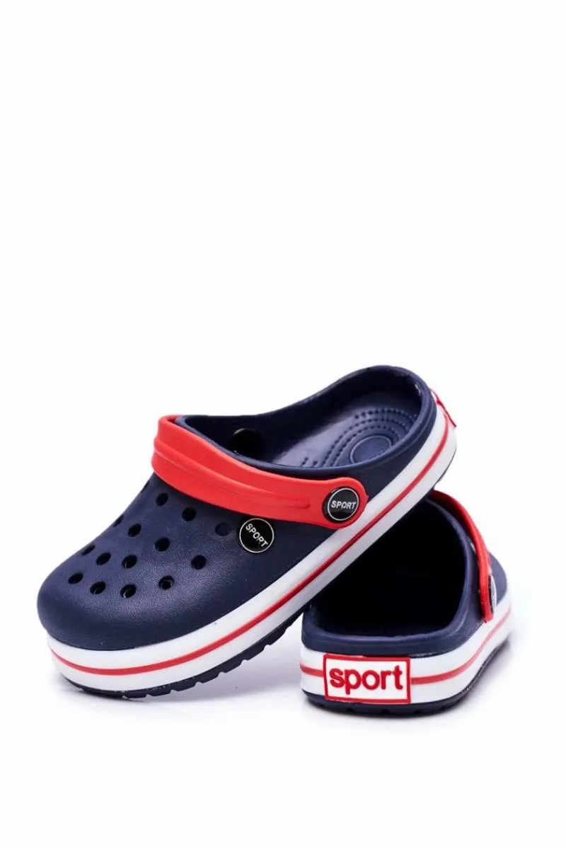 Chłopięce|Dziewczęce>Boto Klapki Dla Chłopca Dziewczynki Dziecięce Piankowe Kroksy Granatowe