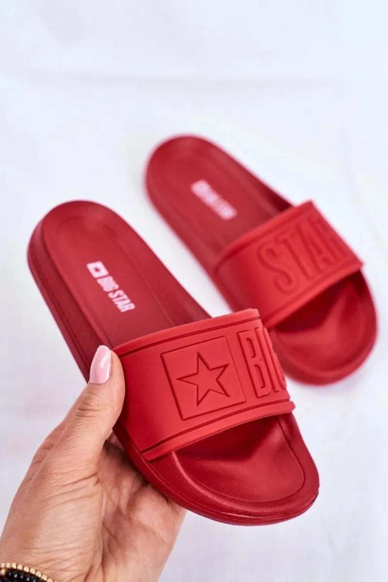 Chłopięce|Dziewczęce>Big Star Shoes Klapki Dziecięce Big Star Czerwone DD374156 Czerwony