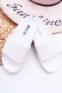 Clearance Klapki Dziecięce Big Star Białe DD374154 Dzieci Chłopięce|Dziewczęce
