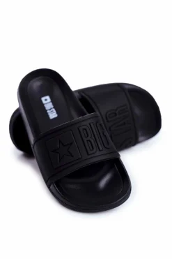 Outlet Big Star Shoes Klapki Dziecięce Big Star Czarne DD374157 Czarny