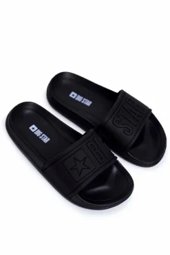 Outlet Big Star Shoes Klapki Dziecięce Big Star Czarne DD374157 Czarny