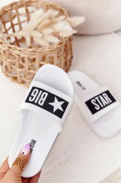 Online Klapki Dziecięce Big Star DD374151 Białe Dzieci Chłopięce|Dziewczęce