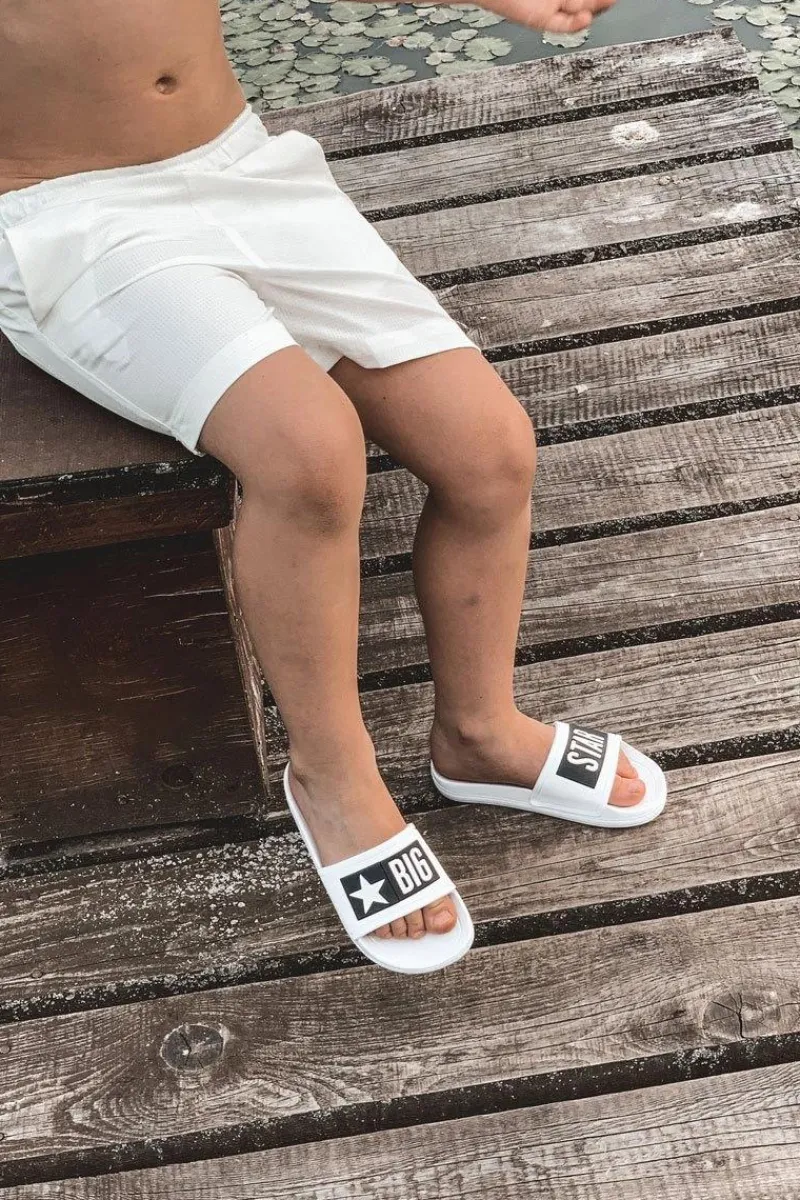 Online Klapki Dziecięce Big Star DD374151 Białe Dzieci Chłopięce|Dziewczęce