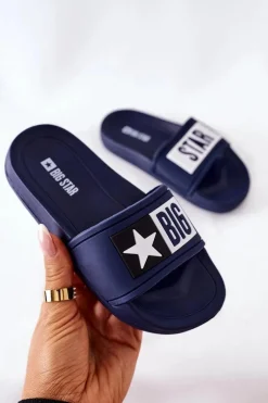 Chłopięce|Dziewczęce>Big Star Shoes Klapki Dziecięce Big Star DD374152 Granatowe