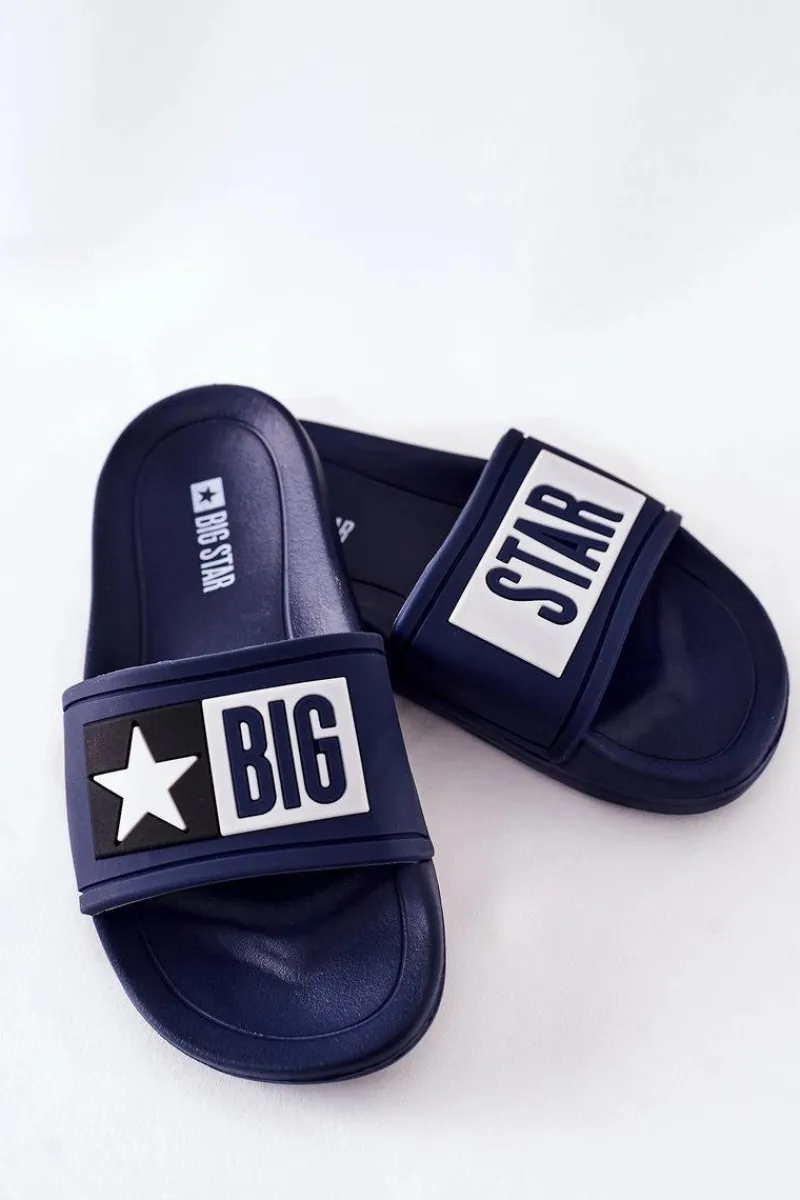 Chłopięce|Dziewczęce>Big Star Shoes Klapki Dziecięce Big Star DD374152 Granatowe