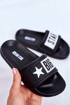 Sale Big Star Shoes Klapki Dziecięce Big Star Czarne DD374150 Czarny