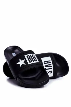 Sale Big Star Shoes Klapki Dziecięce Big Star Czarne DD374150 Czarny