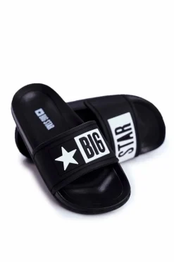 Sale Big Star Shoes Klapki Dziecięce Big Star Czarne DD374150 Czarny