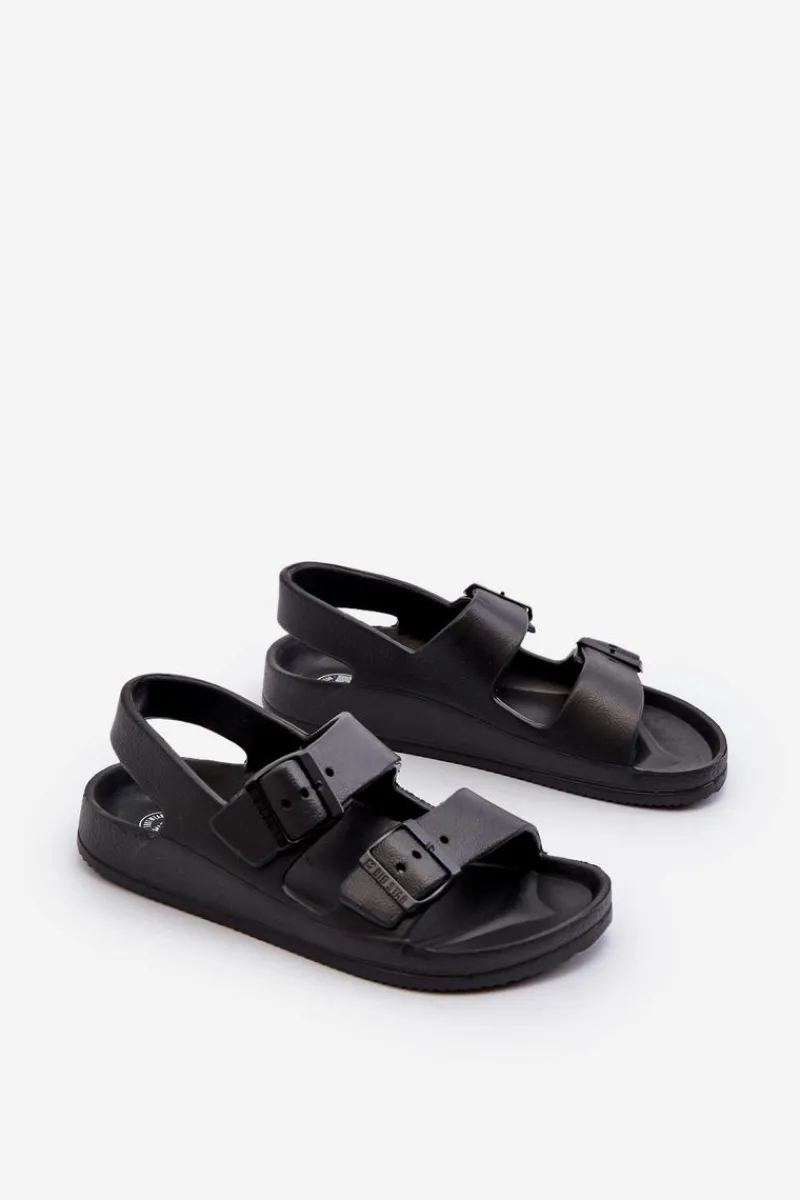 Chłopięce|Dziewczęce>Big Star Shoes Klapki Dziecięce Lekkie Z Klamrami BIG STAR NN374541 Czarne Czarny