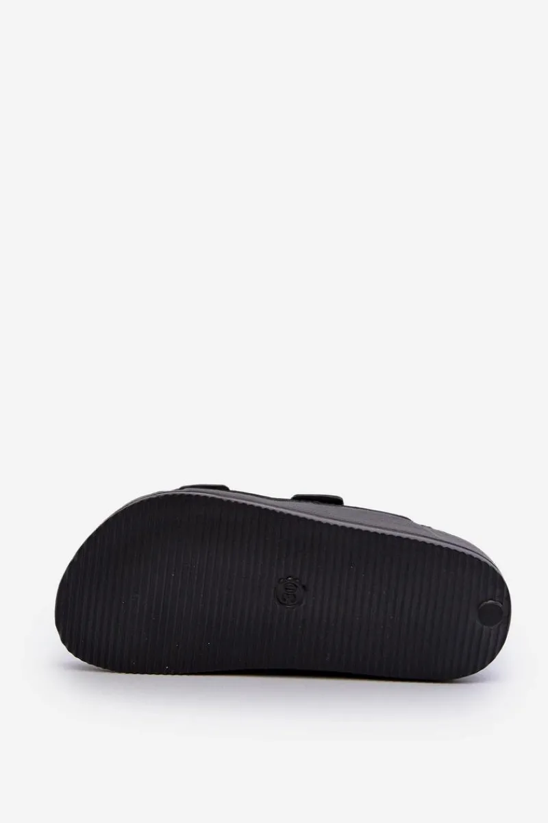 Chłopięce|Dziewczęce>Big Star Shoes Klapki Dziecięce Lekkie Z Klamrami BIG STAR NN374541 Czarne Czarny