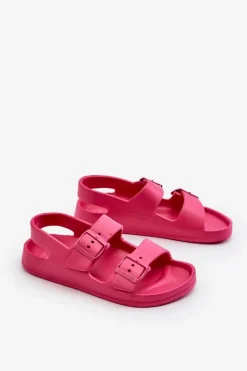 Best Klapki Dziecięce Lekkie Z Klamrami BIG STAR NN374545 Fuksja Dzieci Chłopięce|Dziewczęce