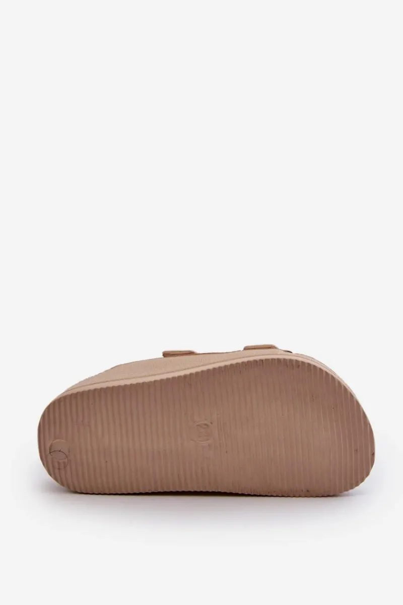 Chłopięce|Dziewczęce>Big Star Shoes Klapki Dziecięce Lekkie Z Klamrami BIG STAR NN374539 Beżowe