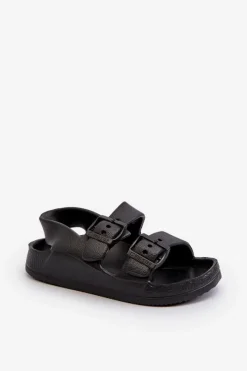 Outlet Big Star Shoes Klapki Dziecięce Lekkie Z Klamrami BIG STAR NN374536 Czarne