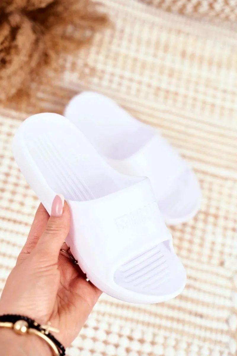 Chłopięce|Dziewczęce>Big Star Shoes Klapki Dziecięce Młodzieżowe Big Star Białe GG374811