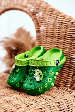 Discount Boto Klapki Dziecięce Piankowe Kroksy Zielone Samolot Donald