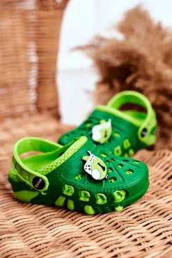 Discount Boto Klapki Dziecięce Piankowe Kroksy Zielone Samolot Donald