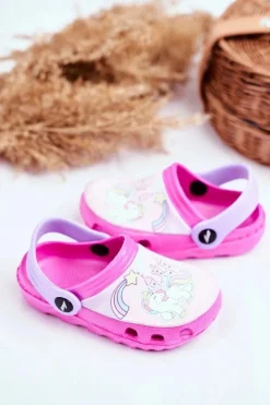 Boto Klapki Dziecięce Piankowe Kroksy Różowe Kucyki Pony