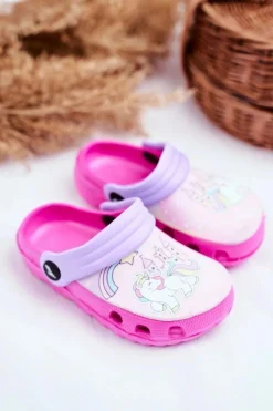 Boto Klapki Dziecięce Piankowe Kroksy Różowe Kucyki Pony