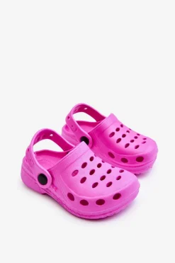 Hot Klapki Dziecięce Piankowe Ciemnoróżowe Lucas Dzieci Chłopięce|Dziewczęce