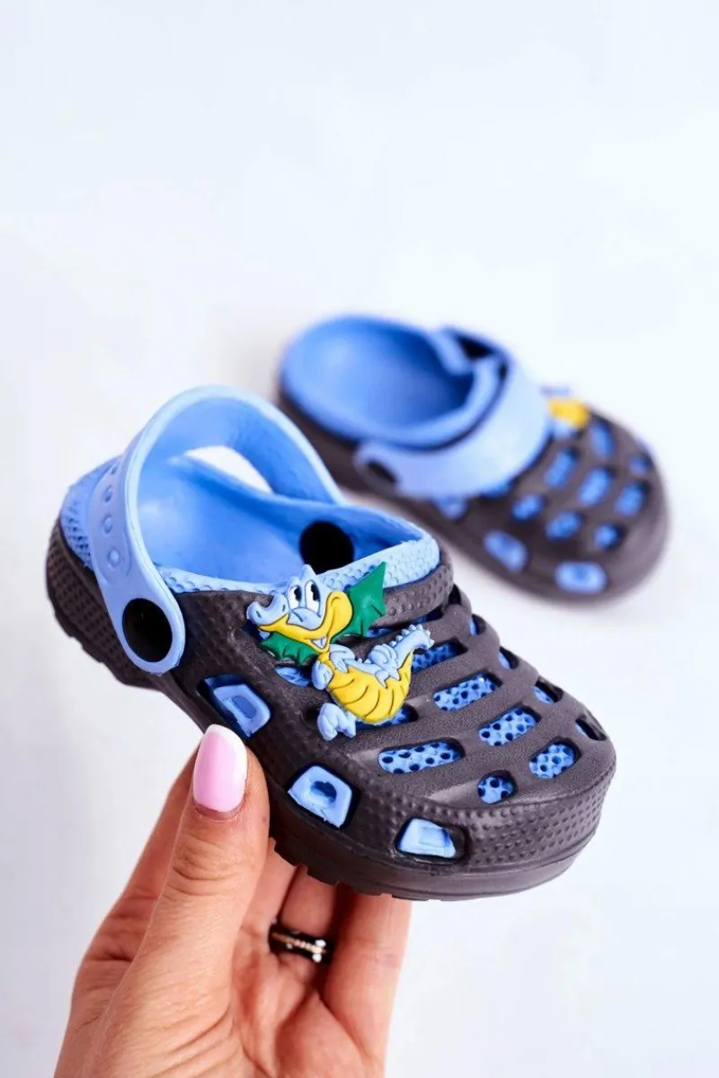 Online Boto Klapki Dziecięce Piankowe Kroksy Czarne Small Dragon