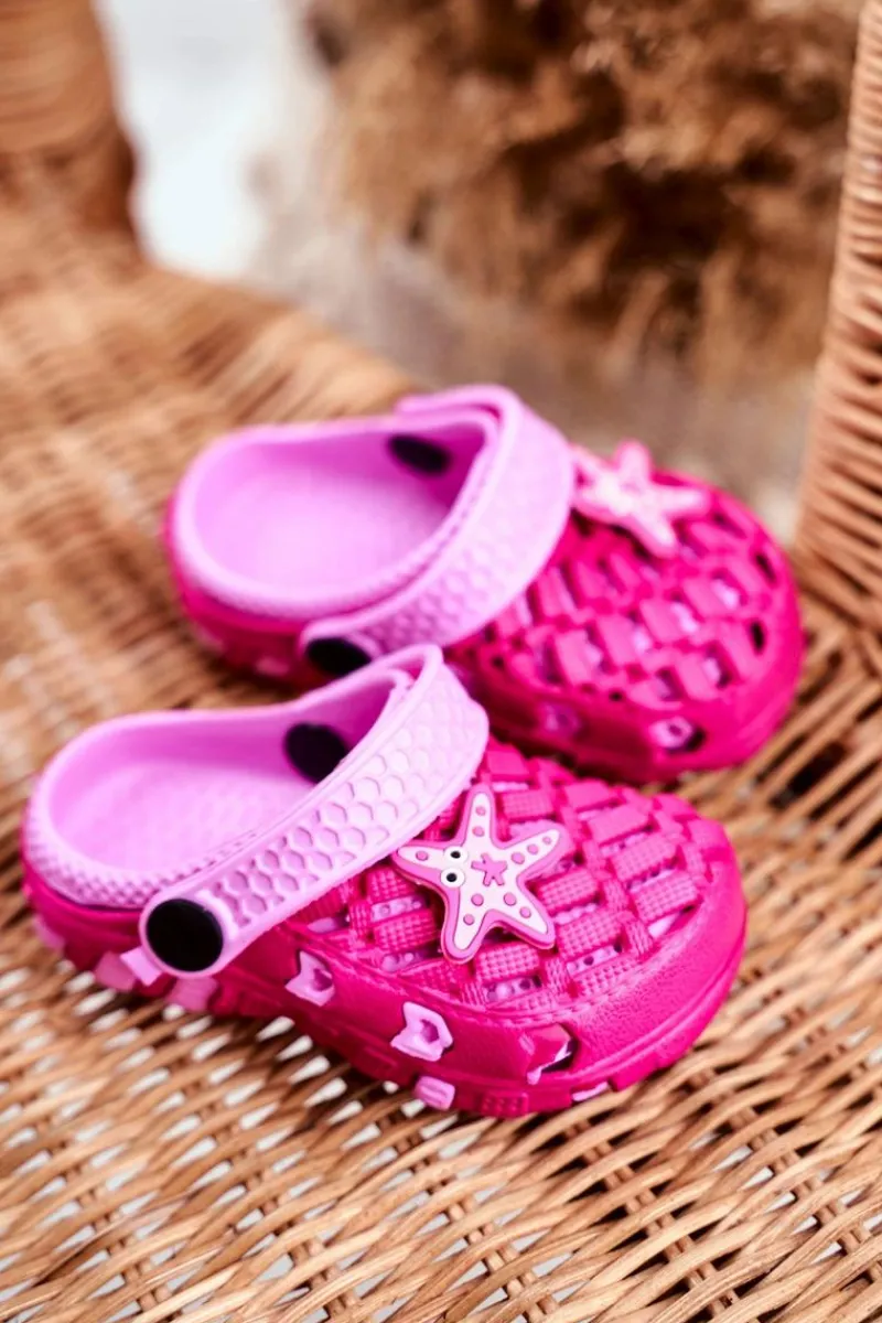 Boto Klapki Dziecięce Piankowe Kroksy Różowe Rozgwiazda